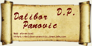 Dalibor Panović vizit kartica